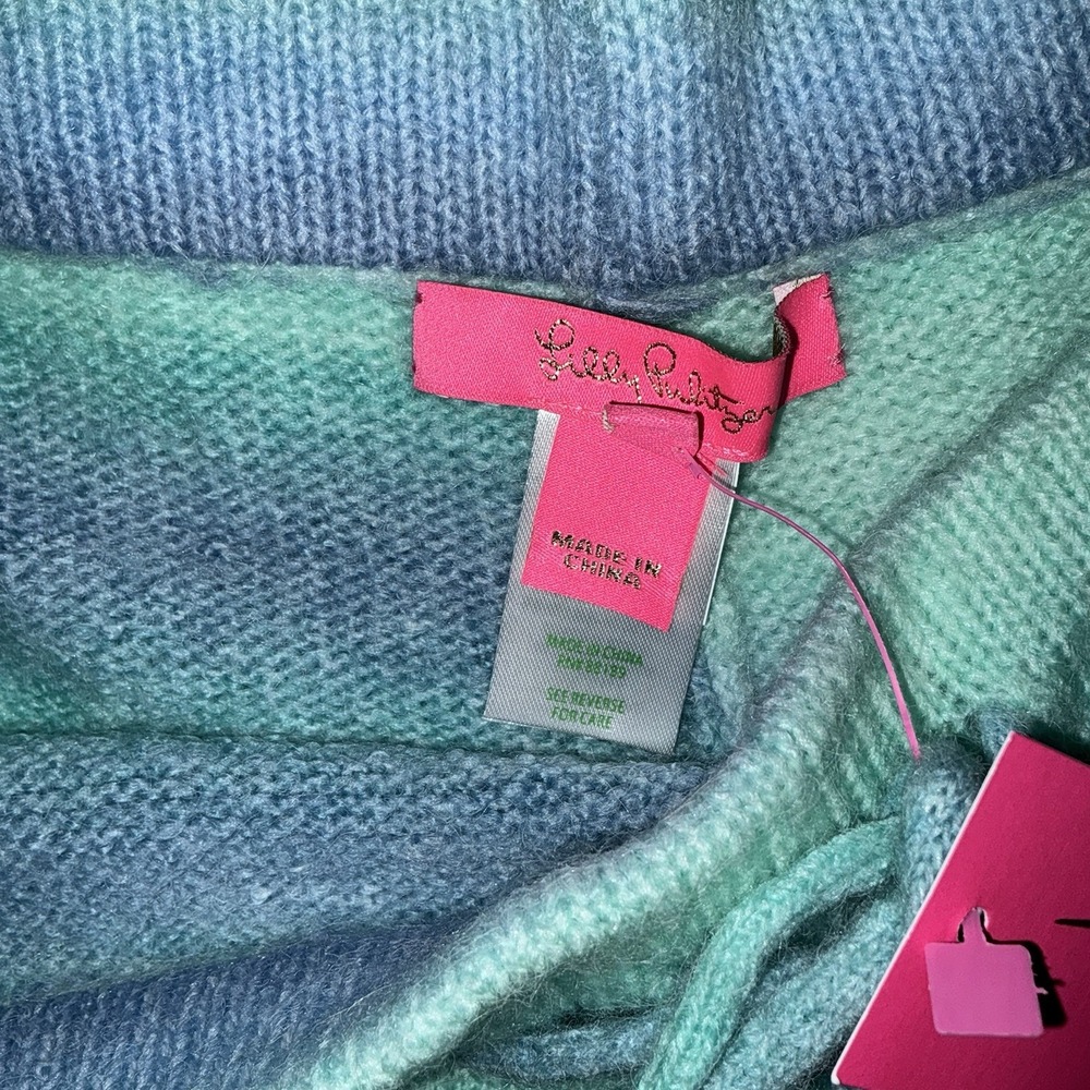 LILLY PULITZER Wanetta Sweater Shorts XL Surf Blue Space Dye MSRP $118 NWT - Picture 2 of 6